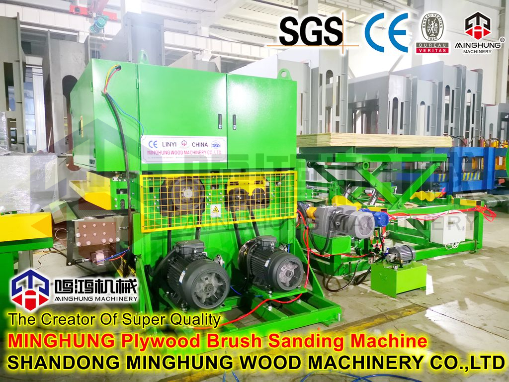 Plywood Brush Sanding Machine Kontrplak Fırça Zımpara Makinesi