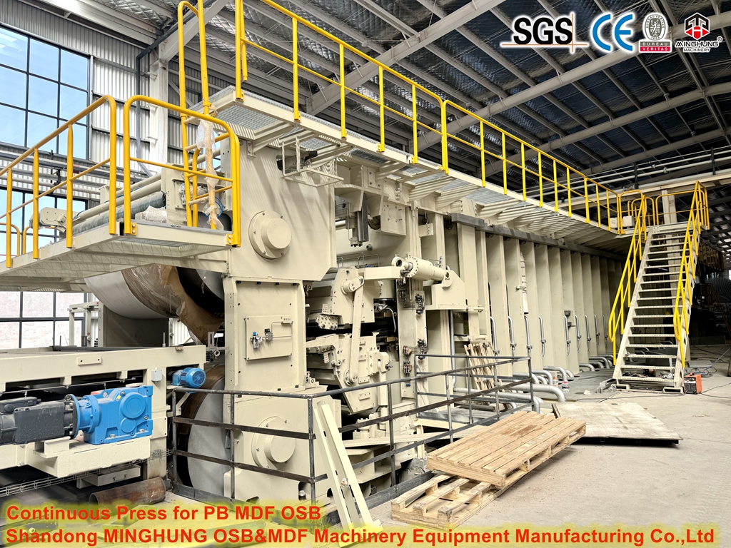 Continuous flat hot press for PB MDF OSB production PB MDF OSB üretimi için sürekli düz sıcak pres