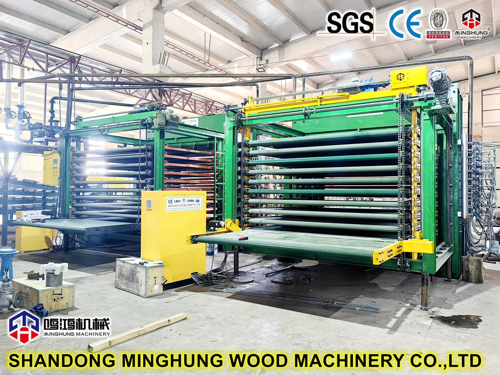 Kaymaz kontrplak sıcak pres makinesi