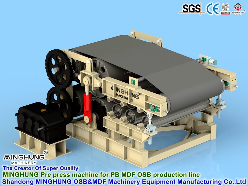 PB OSB MDF Üretim Hattı için Minghung Ön Pres Makinesi