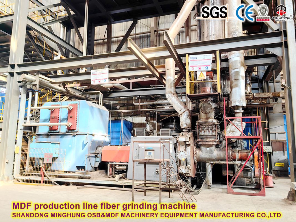 MDF &uuml;retim hattı i&ccedil;in fiber &ouml;ğ&uuml;tme makinesi