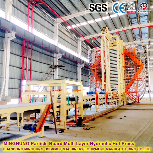 MINGHUNG Yonga Levha Çok Katlı Hidrolik Sıcak Pres Makinası