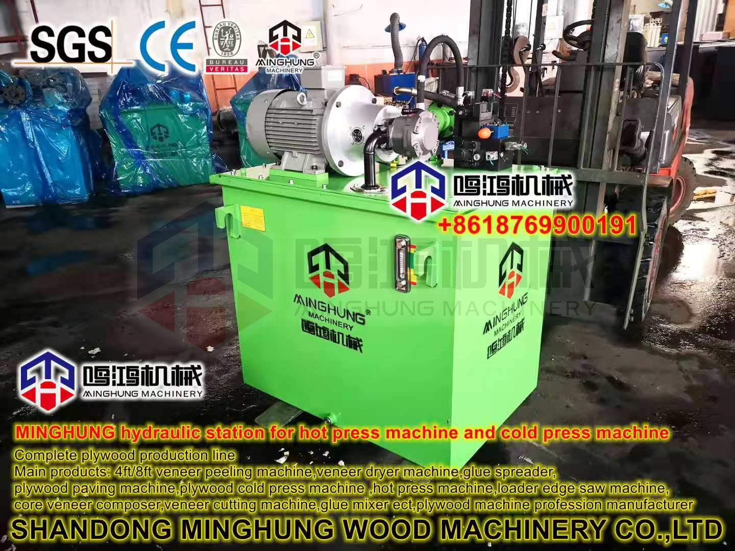 kontrplak soğuk pres makinesi için hidrolik istasyon