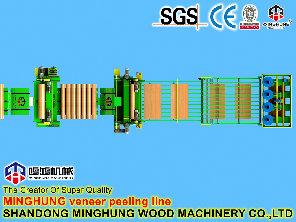 spindle less veneer peeling lathe Milsiz kaplama soyma torna tezgahı