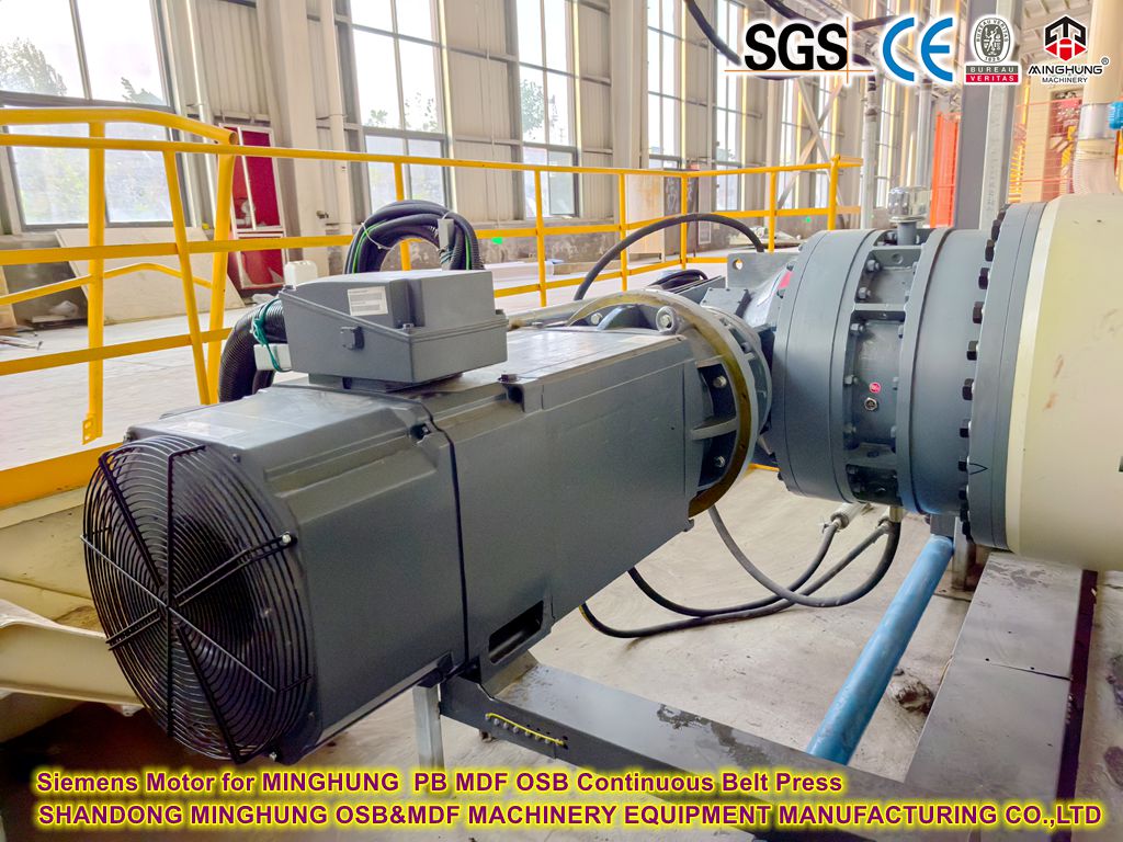 MINGHUNG pb mdf osb sürekli kemer pres için siemens motor