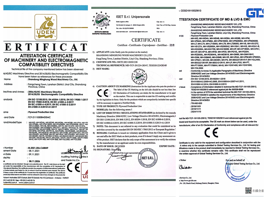 MINGHUNG CE Yüksek teknoloji kurumsal sertifika sertifikası MINGHUNG