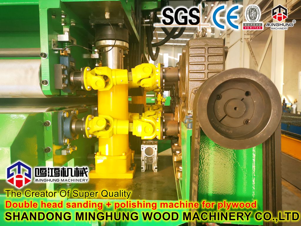 Kontrplak için çift kafalı zımpara parlatma makinesi